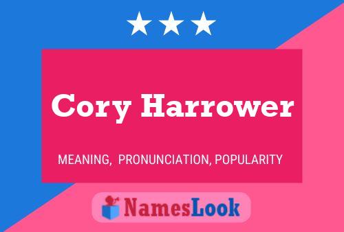 Cory Harrower Name Poster