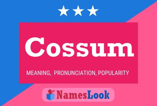 Cossum Name Poster