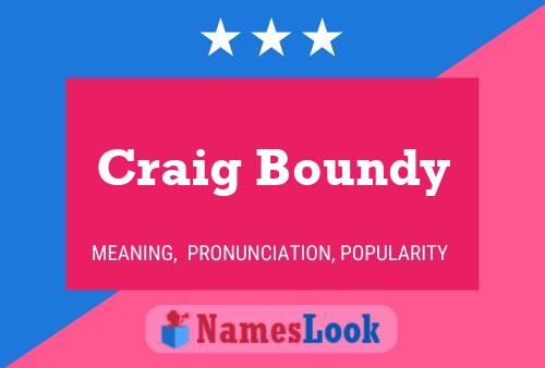 Craig Boundy Name Poster