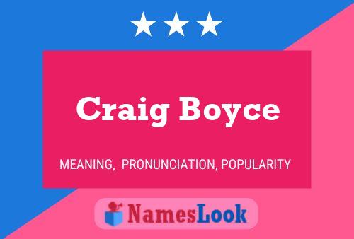 Craig Boyce Name Poster