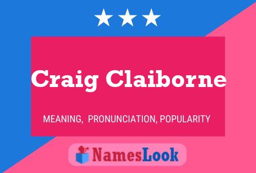 Craig Claiborne Name Poster