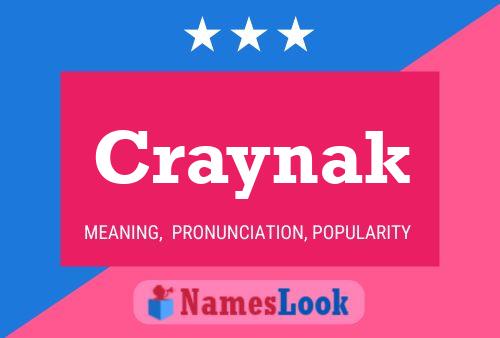 Craynak Name Poster