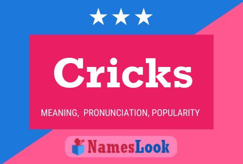 Cricks Name Poster