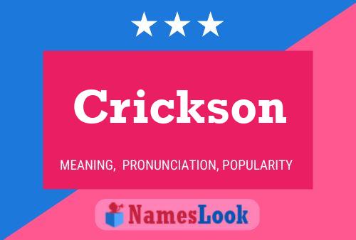 Crickson Name Poster