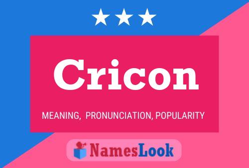 Cricon Name Poster