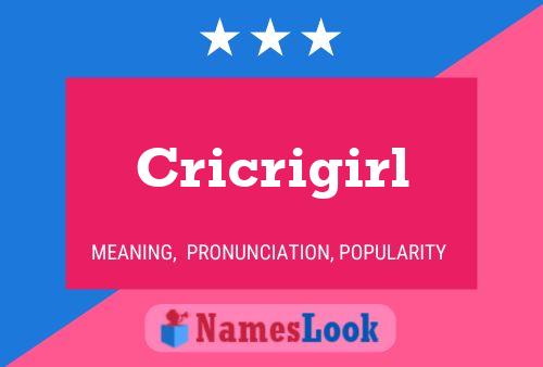 Cricrigirl Name Poster