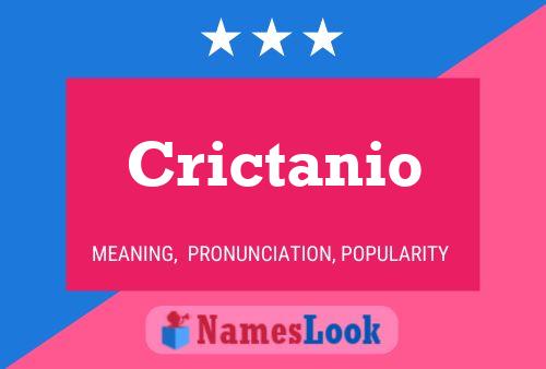 Crictanio Name Poster