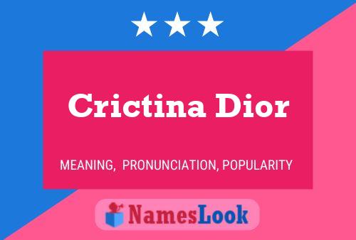 Crictina Dior Name Poster