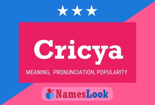 Cricya Name Poster