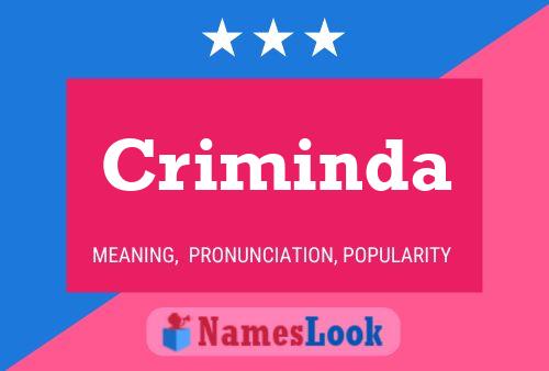 Criminda Name Poster