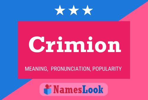 Crimion Name Poster