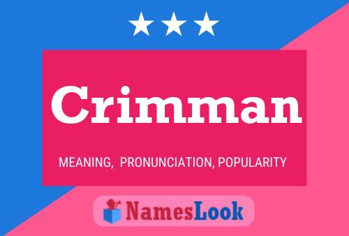 Crimman Name Poster