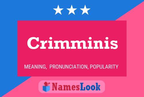 Crimminis Name Poster