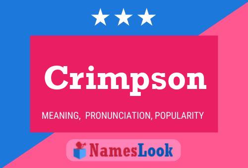 Crimpson Name Poster