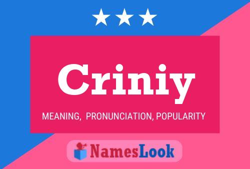 Criniy Name Poster