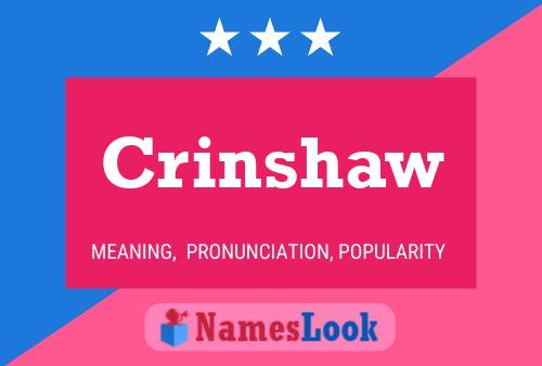 Crinshaw Name Poster