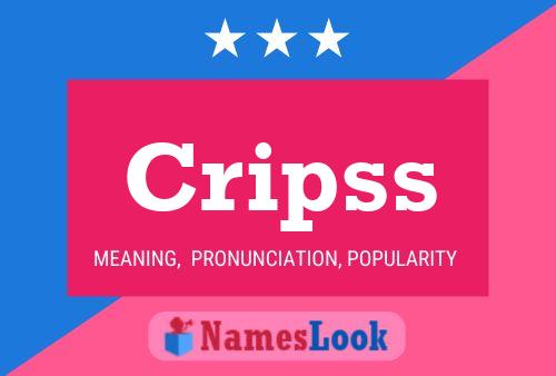 Cripss Name Poster