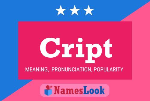 Cript Name Poster