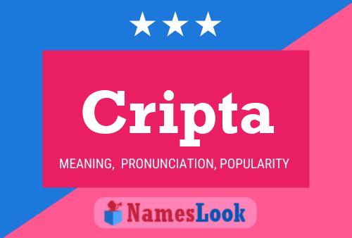 Cripta Name Poster