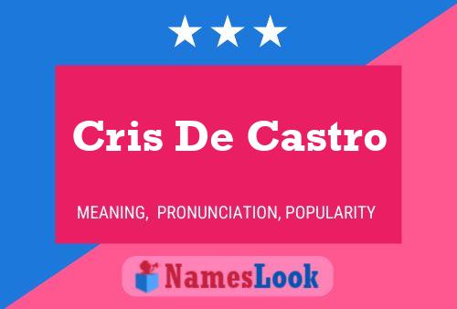 Cris De Castro Name Poster