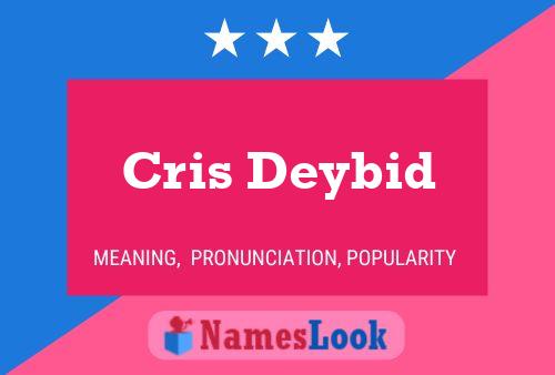 Cris Deybid Name Poster