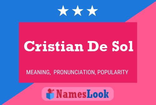 Cristian De Sol Name Poster