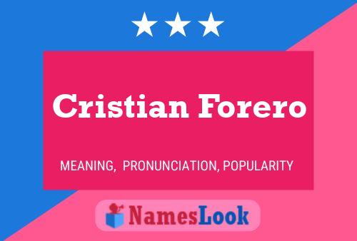 Cristian Forero Name Poster