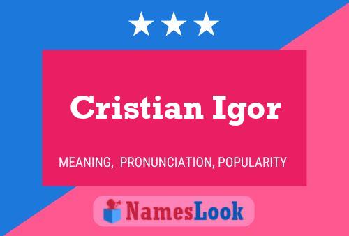 Cristian Igor Name Poster