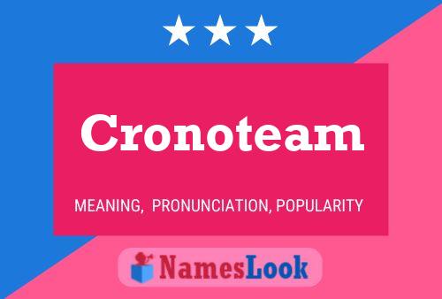 Cronoteam Name Poster