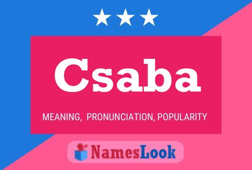 Csaba Name Poster