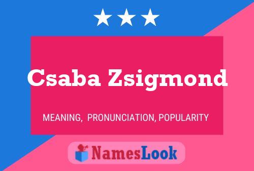 Csaba Zsigmond Name Poster