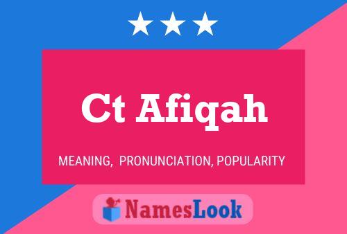 Ct Afiqah Name Poster