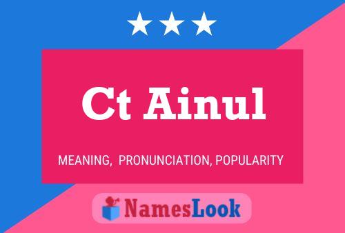 Ct Ainul Name Poster