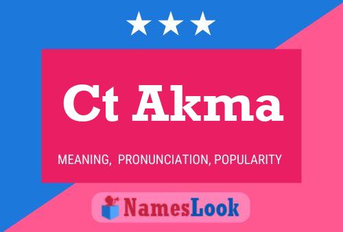 Ct Akma Name Poster