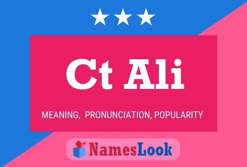 Ct Ali Name Poster