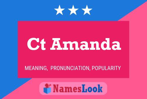 Ct Amanda Name Poster