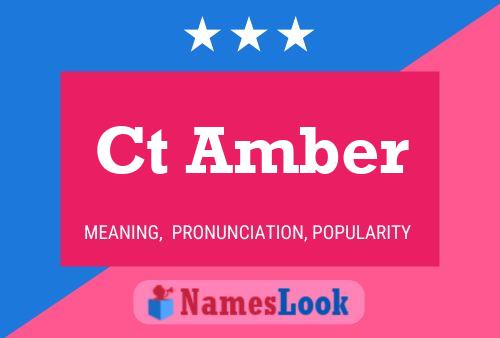 Ct Amber Name Poster