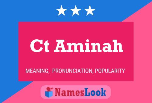 Ct Aminah Name Poster