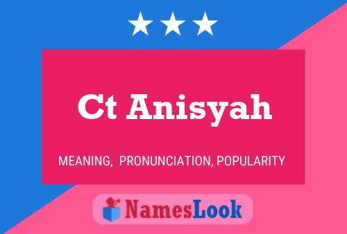 Ct Anisyah Name Poster