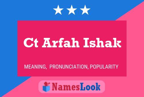 Ct Arfah Ishak Name Poster