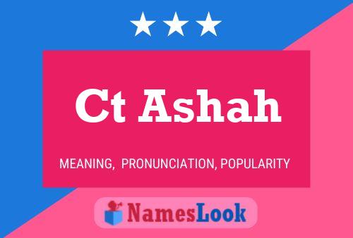 Ct Ashah Name Poster