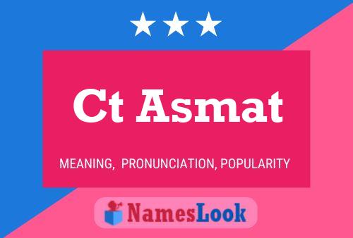 Ct Asmat Name Poster