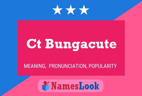 Ct Bungacute Name Poster