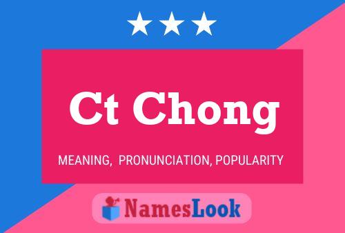 Ct Chong Name Poster