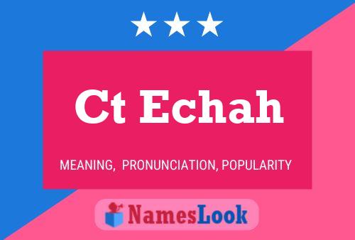 Ct Echah Name Poster