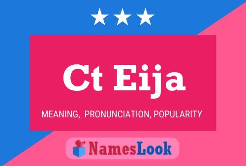 Ct Eija Name Poster