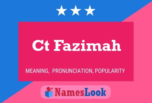 Ct Fazimah Name Poster