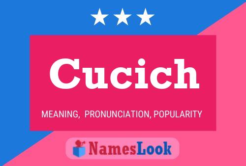 Cucich Name Poster