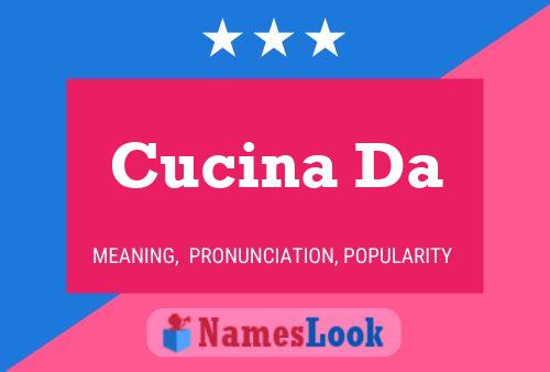 Cucina Da Name Poster