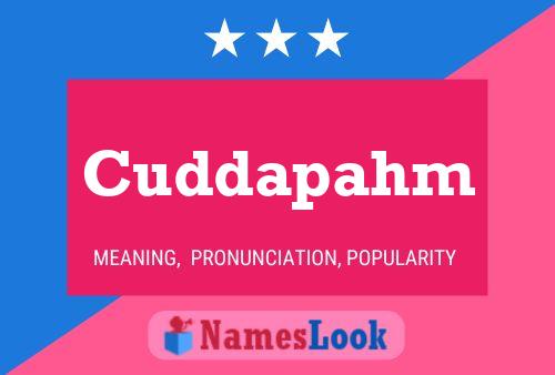 Cuddapahm Name Poster